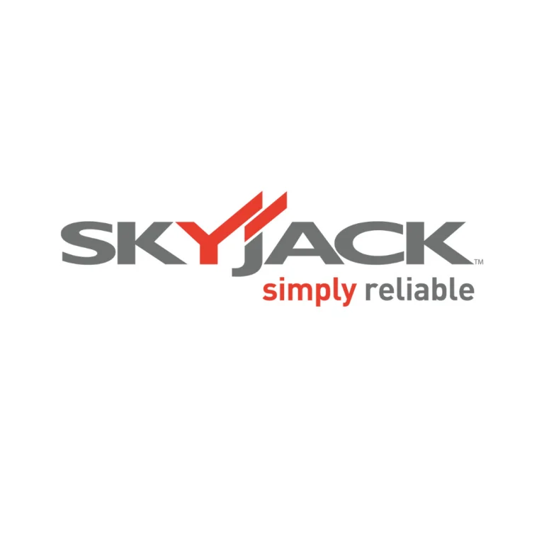 Skyjack company logo with the tagline "simply reliable" in red and gray text on a white background.